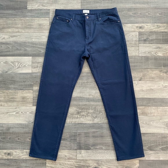 39x34 Line of Trade The Five-Pocket Pant Men’s Navy Blue Sueded Stretch Twill - Picture 1 of 10